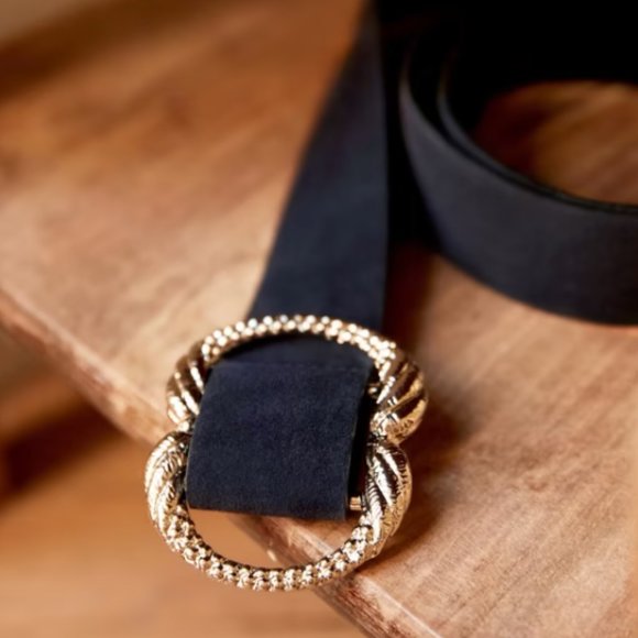 Sezane Accessories - Sezane - Artemis Belt, Navy, Size FR80